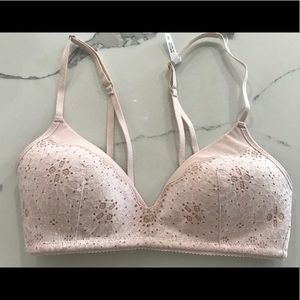 Aerie REAL HAPPY wireless bra 30D blush